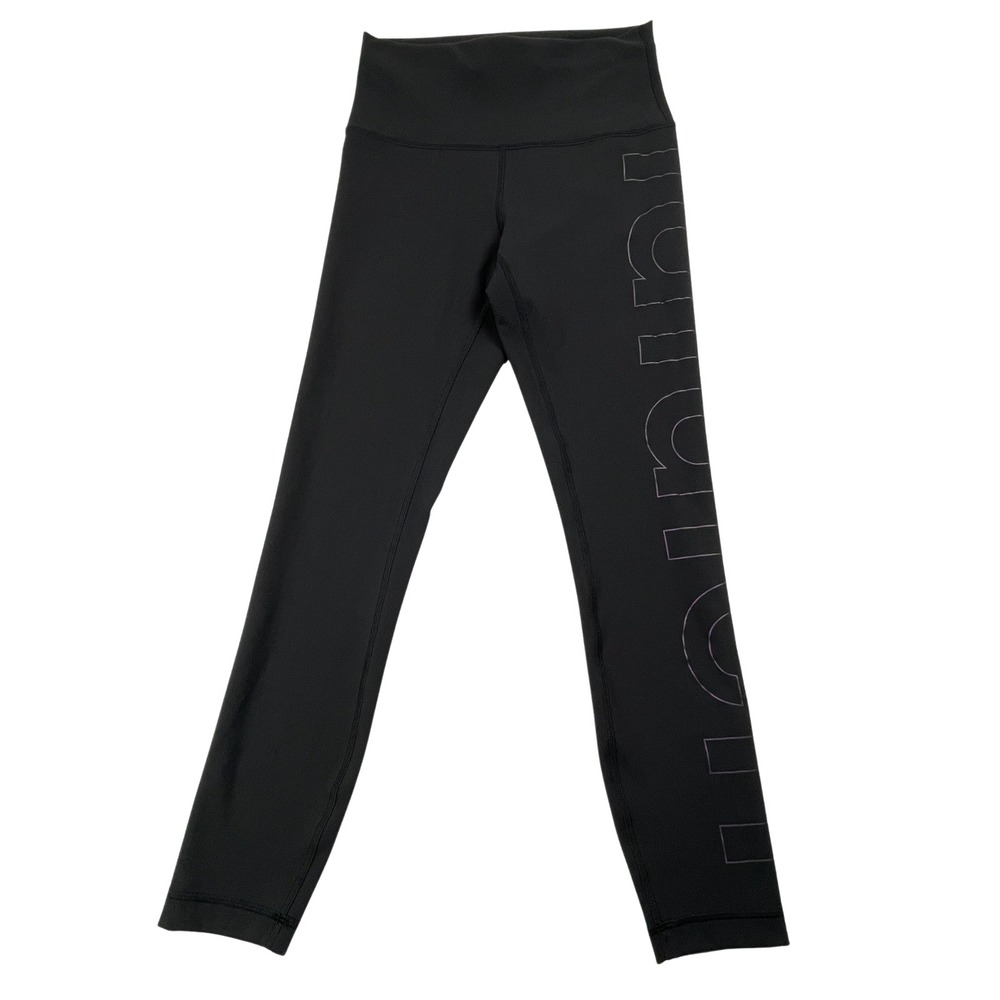 Lululemon Wunder Train High-Rise Tight 25" Graphic Womens 6  Reflective Logo‎